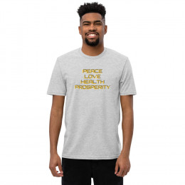 Peace Love Health Prosperity Unisex recycled t-shirt