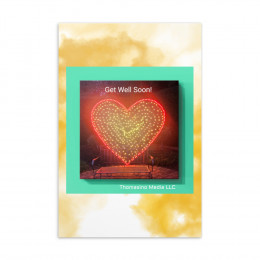 HEART GET WELL SOON ... YELLOW AND GREEN FRAME